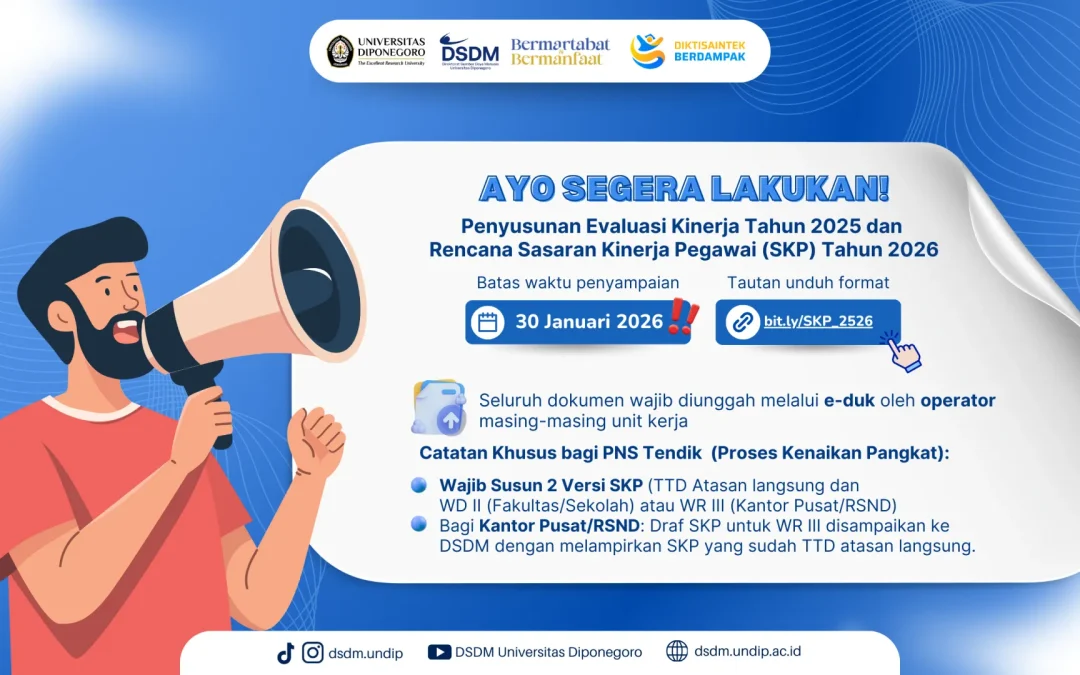 Segera Susun Evaluasi Kinerja 2025 dan SKP 2026! Batas Akhir 30 Januari 2026