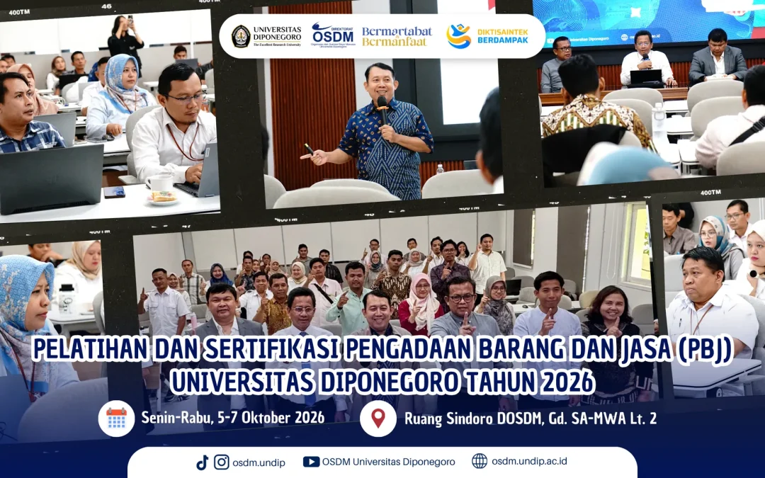 Siap Jadi Ahli Pengadaan, 30 Pegawai Undip Ikuti Pelatihan PBJP dan Sertifikasi Level 1
